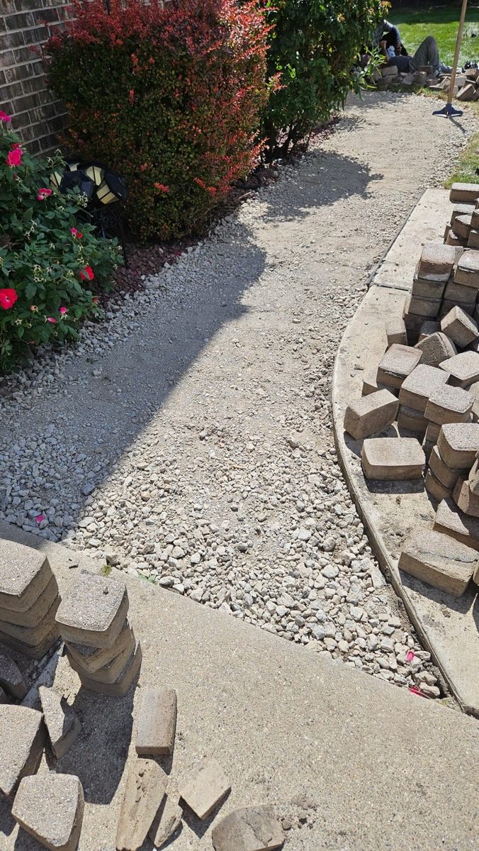 Compacted aggregate base preparation for paver installation